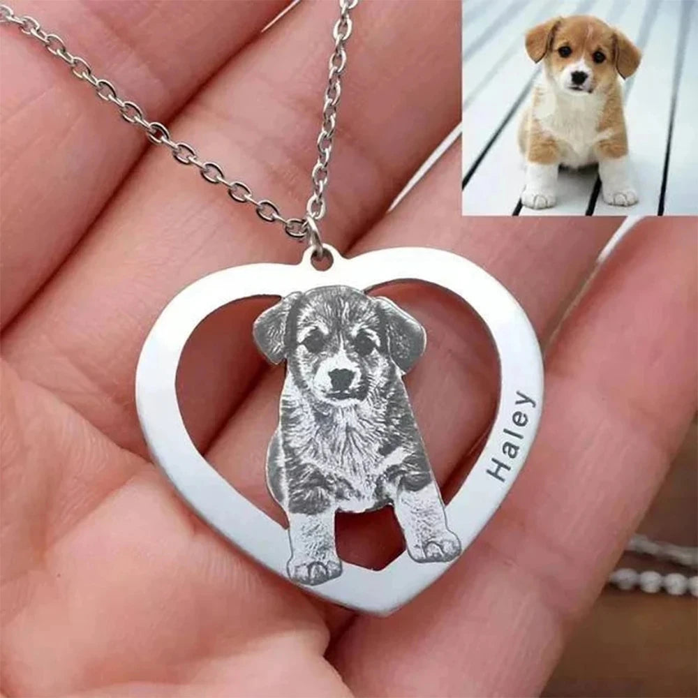 Custom Pet Photo Keychain – Personalized Memorial Jewelry for Cat & Dog Lovers