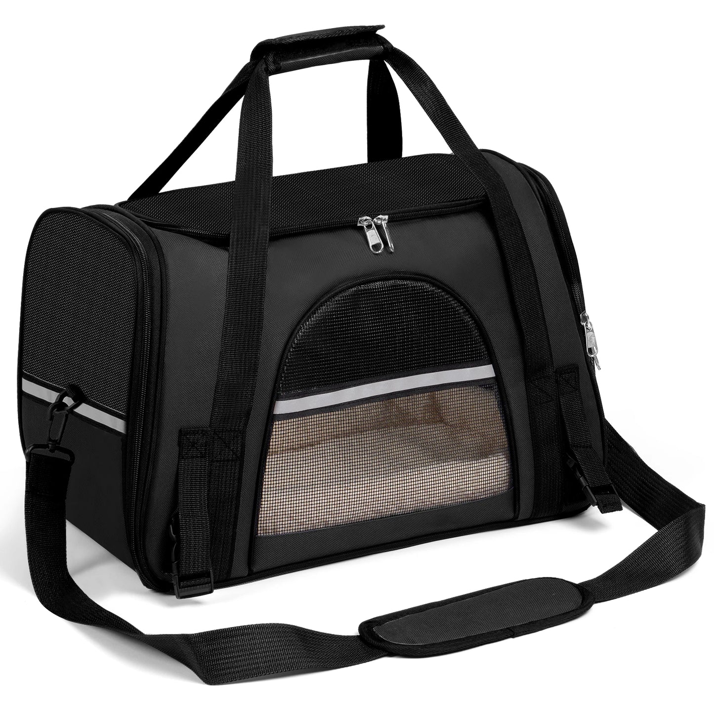 Soft-Sided Pet Carrier Bag – Airline Approved, Foldable Travel Bag for Cats & Small Dogs Up to 15 lbs
