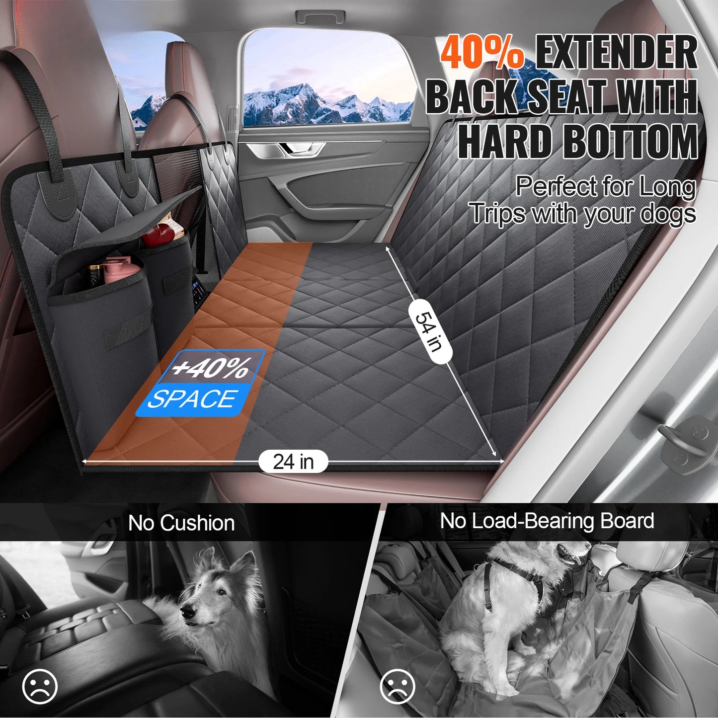Waterproof Dog Back Seat Extender & Hammock
