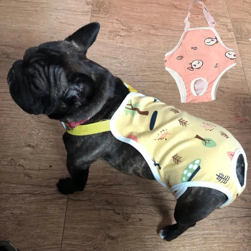 Adjustable Female Dog Physiological Pants – Washable Underwear Shorts for French Bulldogs & Small Breeds
