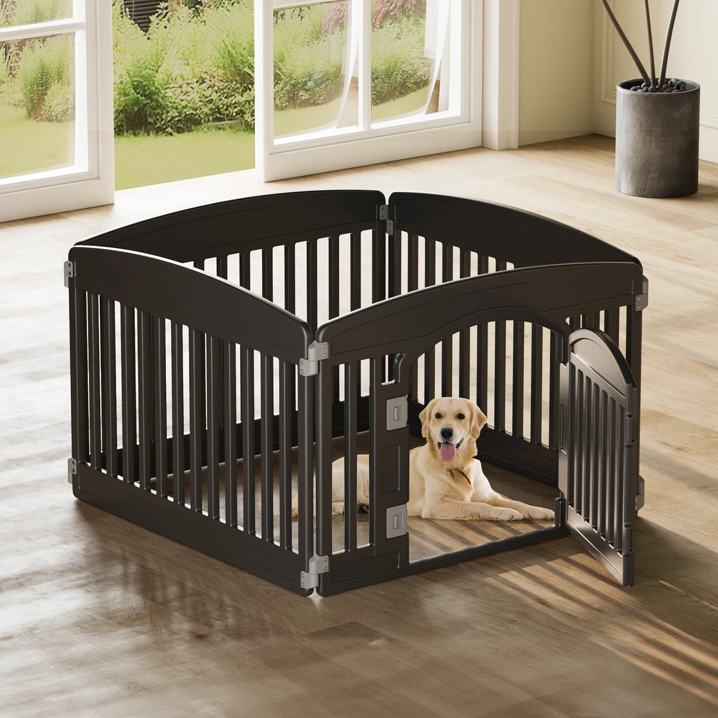 Expandable Dog Playpen – 6 Panel Folding Pet Fence