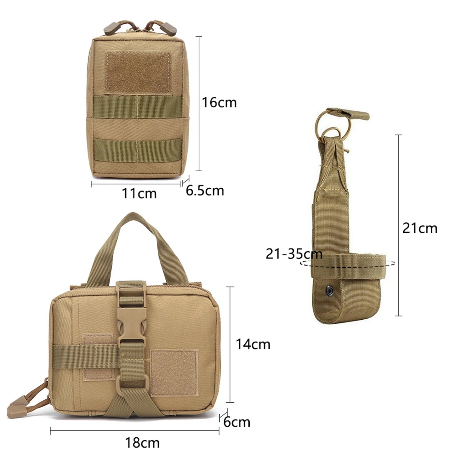 Tactical Dog Harness with Leash & MOLLE Pouches