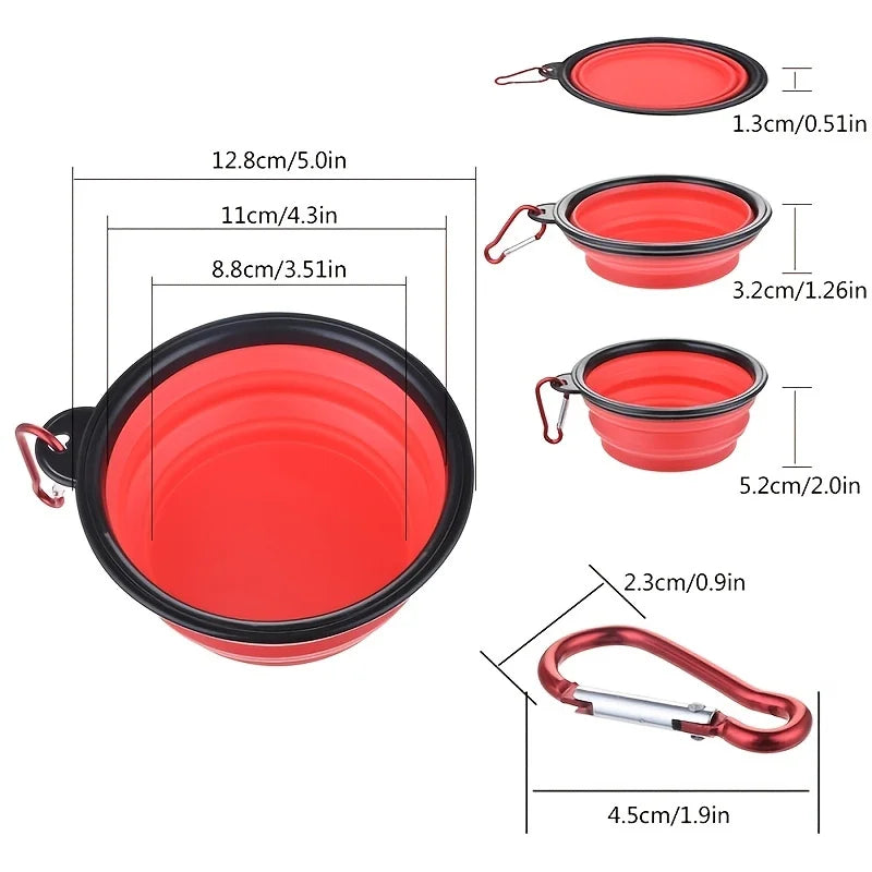 Collapsible Pet Bowl – Portable Silicone Food & Water Bowl for Cats & Dogs
