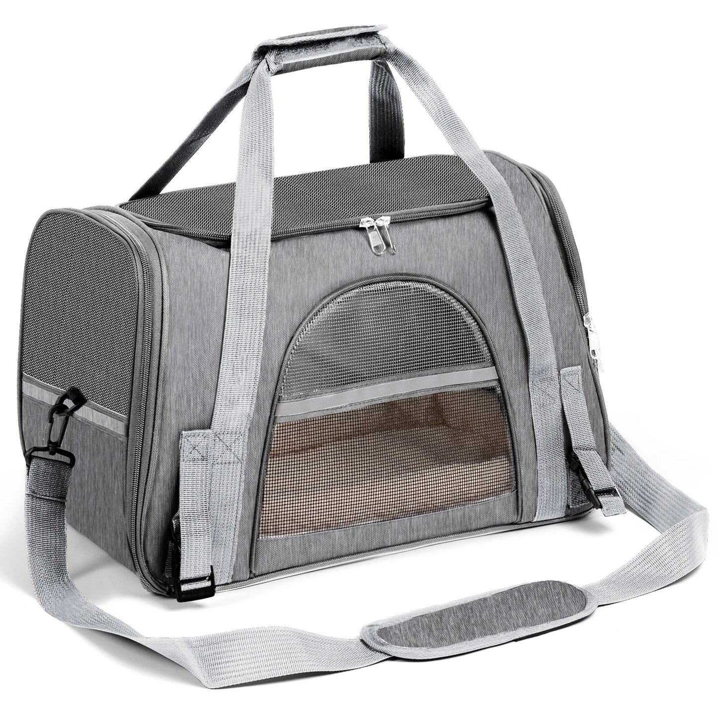 Soft-Sided Pet Carrier Bag – Airline Approved, Foldable Travel Bag for Cats & Small Dogs Up to 15 lbs