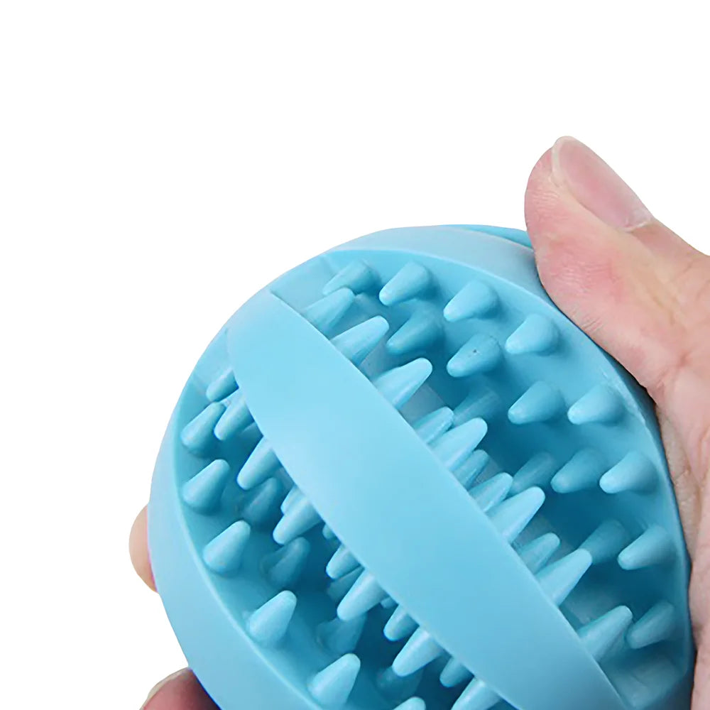 Treat-Dispensing Rubber Chew Ball – Teething & Puzzle Toy for Dogs