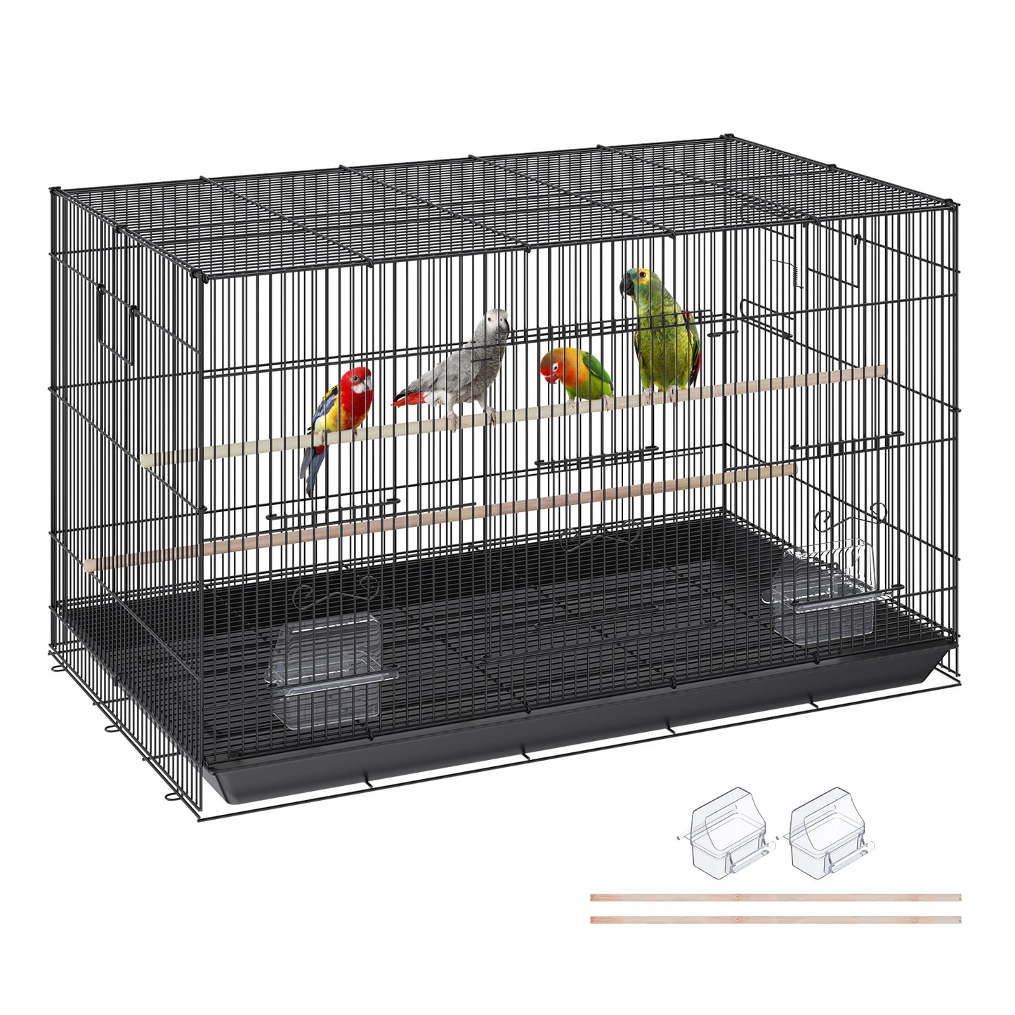 Large Metal Bird Cage with Rolling Stand
