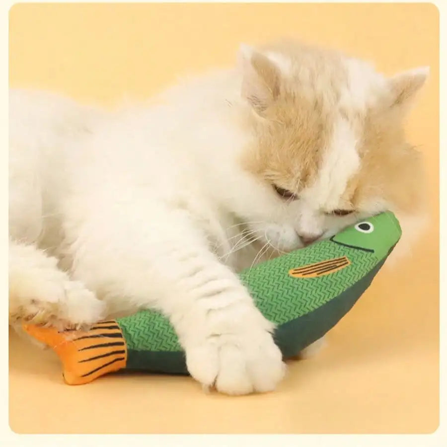 Realistic Fish Cat Kicker Toy – Sound-Producing Interactive Plush for Indoor Cats