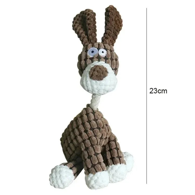 Plush Squeaky Donkey Chew Toy for Puppies & Small Dogs