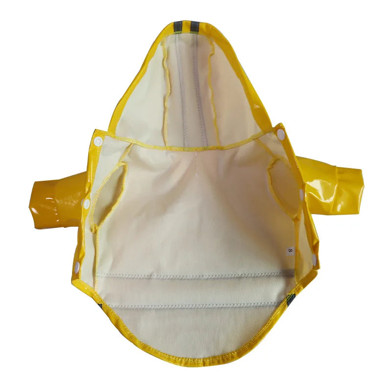 Waterproof Dog & Cat Raincoat – Reflective Hooded Jacket for Small Pets, Sizes S–XL