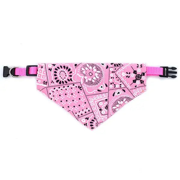 Adjustable Pet Bandana Collar with Bow Tie