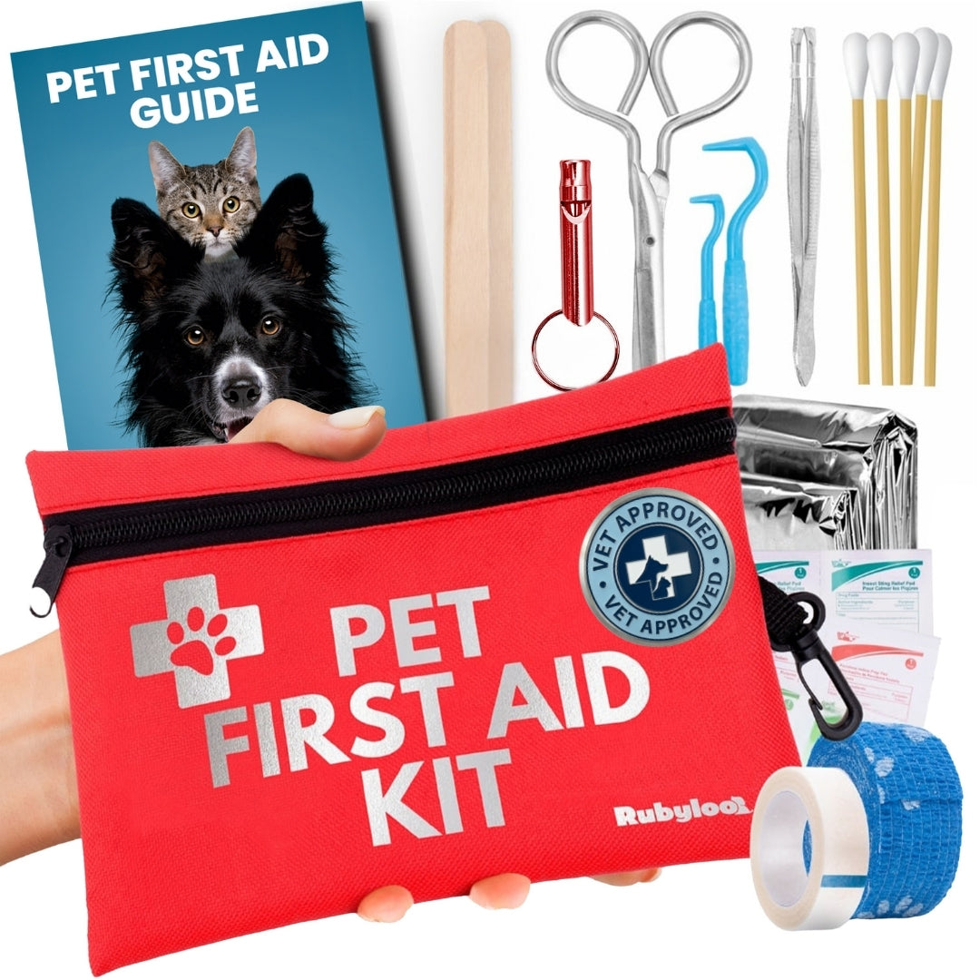 Pet First Aid Kit for Dogs & Cats – Vet-Approved Emergency Essentials for Happy Fur Babies