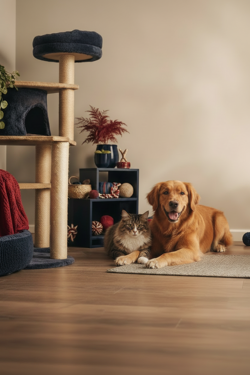 Mobile banner - one cat and one dog